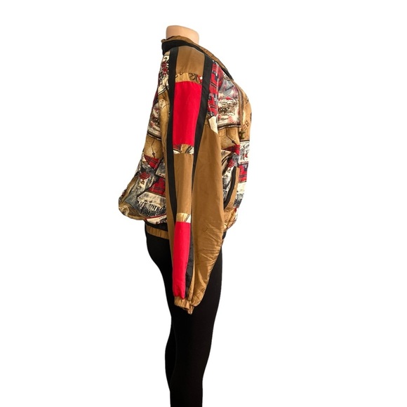 Studio Ray Tracksuit Jacket Brown 100% Silk Switzerland Winter - Picture 5 of 10